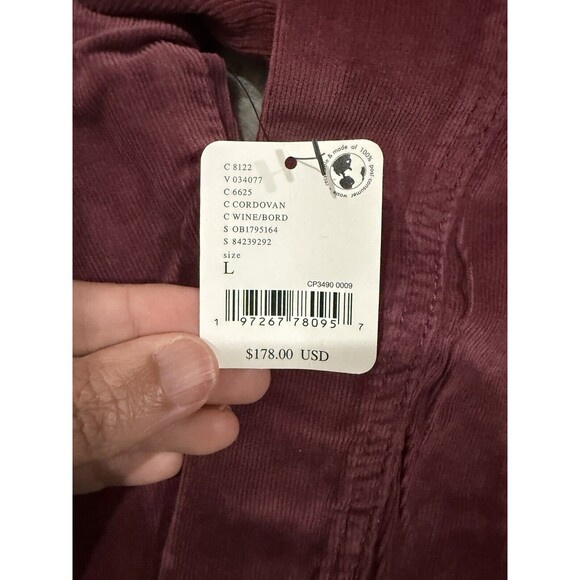 NWT $178 Free People Jayde Cord Flare Jumpsuit Wine L Cottagecore Western Retro - Picture 13 of 16